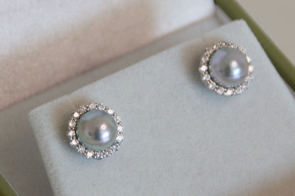 Silver Lining  Akoya Pearl Earrings