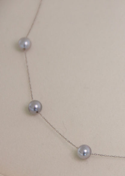 Silver Galaxy + Silver Lining Akoya Pearls Set