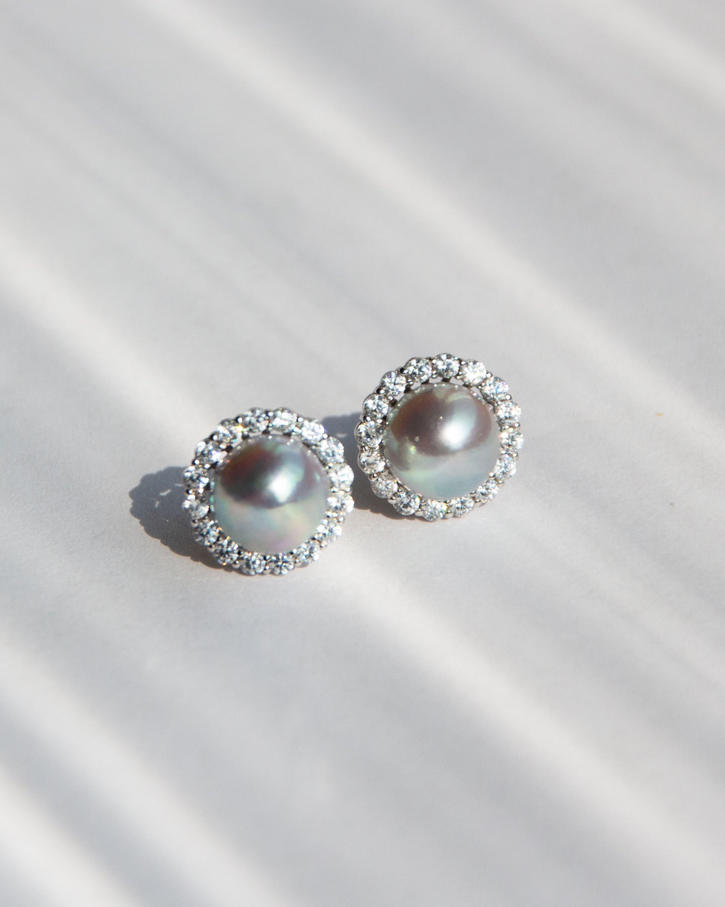 Silver Lining  Akoya Pearl Earrings