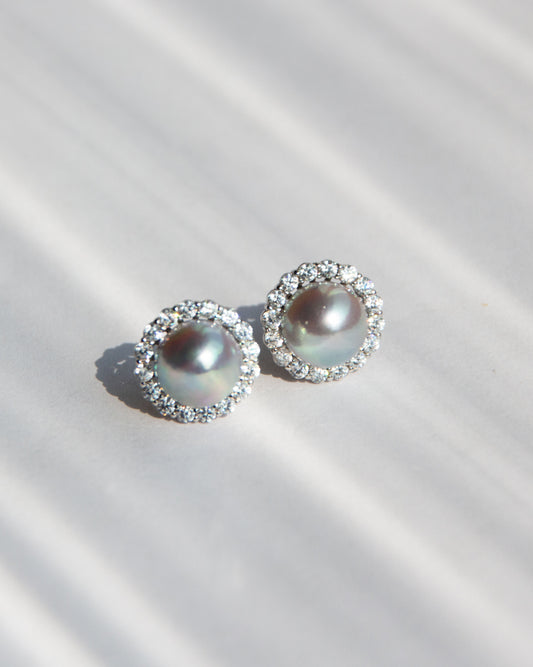 Silver Lining  Akoya Pearl Earrings